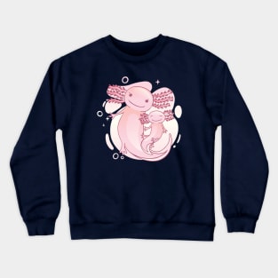 Cute Axolotl Drawing Crewneck Sweatshirt